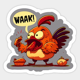 Funny chicken Sticker